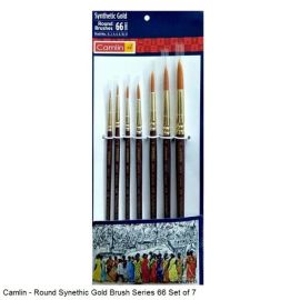 Camlin Synthetic Round Brush - Size 12 | Premium Taklon Bristles for Watercolor, Acrylic, Oil, and Gouache Painting