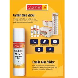 Camlin Glue Stick Small - 4.7g Non-Toxic Quick-Drying Adhesive (2 pcs)