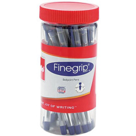 Cello Finegrip Blue Ink Ball Pen – Pack of 25 with 0.7 mm Fine Tip and Elasto Grip