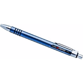 Cello Power 0.7 mm Blue Ink Ball Pen by THE MARK with Premium Metallic Design (10 pcs)