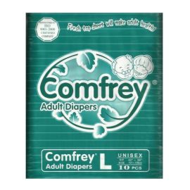 Comfrey Adult Diapers – High-Absorbency Incontinence Protection (10-Piece Pack)