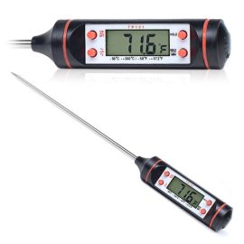 Deluxe Digital Food Thermometer with LCD Display – Accurate, Stainless Steel Probe, Dual Temperature Modes