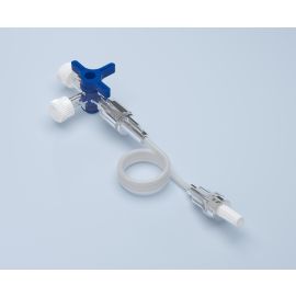 DispoPlus - Three-Way Stopcock with Kink-Resistant Extension Tube – Available in 10 cm, 25 cm, and 50 cm Lengths (25 pcs)