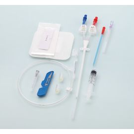 B +ve- Sterile Double Lumen Hemodialysis Catheter Kit – [Size] Fr x [Length] cm, Straight Configuration 