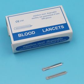 B +ve- Sterile Disposable Stainless Steel Blood Lancets – 200 Count (100 Pcs)