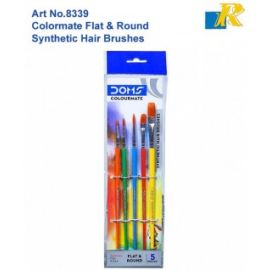 Doms Colourmate Premium Synthetic Round Brush Set