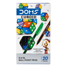 Doms Cuboid DF Pen - Blue Ink (Pack of 20)