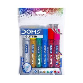 Doms Glitter Colour Set - 6 Vibrant Shades, 10ml Each
