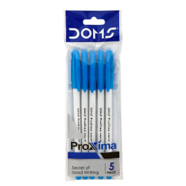 Doms Proxima Ball Pen - Blue Ink (5 Pcs)