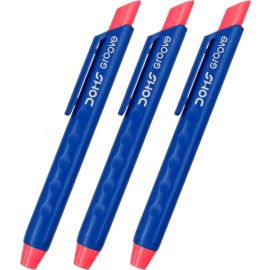 DOMS Groove Retractable Eraser with Refills – Precision Erasing for Students and Professionals (3 Pcs)