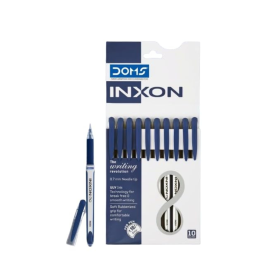 DOMS INXIFY Softy 0.6 mm Blue Ball Pens (10 Pcs)