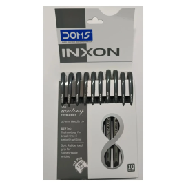 DOMS INXIFY Softy 0.6 mm Black Ball Pens(10 Pcs)