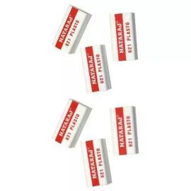 Nataraj Jumbo Plasto Non-Toxic Dust-Free Eraser – Soft Material for Clean Erasing(6 pcs)