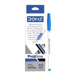 DOMS Proxima Blue Ball Pen (10 Pcs)