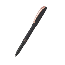 Hauser Aspire Metal Ball Pen with Matt Black Body and Copper Trim, Blue Ink, Pack of 6