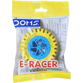 DOMS E-Racer Non-Toxic Dust-Free Erasers – Vibrant Colors, Ideal for Students and Professionals (5 pcs)