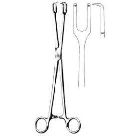 10-Inch Tenaculum Forceps with 2x2 Teeth – Stainless Steel, Available in Straight and Curved Designs