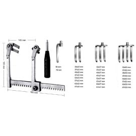 Caspar Vertebral Body Distractor Set – Complete Surgical Kit with Left and Right Distractors, Drill Guides, Screwdrivers, and Assorted Distraction Screws