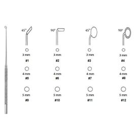 Ray Ring Curette – 7.5 inches Surgical Instrument with Angled Fenestrated Tip
