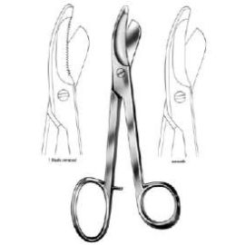 9.5-Inch Bruns Plaster Cutting Scissors with Serrated Blades – Stainless Steel
