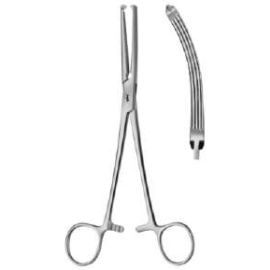 Gwilliam Hysterectomy Clamp – 20 cm Stainless Steel with Longitudinal Serrations