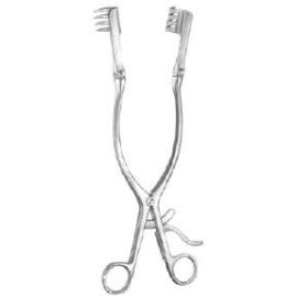 Beckman-Adson Retractor with Hinged Arms – 10 to12 Inch Self-Retaining Surgical Instrument with Long Blades