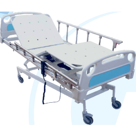 Fully Motorized Hospital Bed with Aluminum Side Railings, ABS Head/Foot Panels, and MS Top (1 pcs)