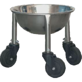 Vivan - Stainless Steel Kick Bucket with Casters and Removable Basin