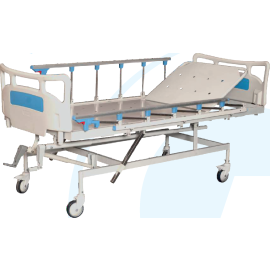 Semi-Fowler Hi-Lo Hospital Bed with Aluminum Side Railings, ABS Head/Foot Panels, and Mild Steel Top (1 pcs)