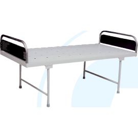 Plain Hospital Bed with Stainless Steel Bows and Laminated Panels (1pcs)