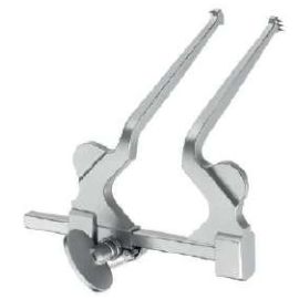 Cloward Lumbar Lamina Spreader with Angled 3-Prong Jaws