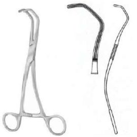 DeBakey Atraumatic Vascular Clamp, Angled, 17 cm – Stainless Steel Surgical Instrument
