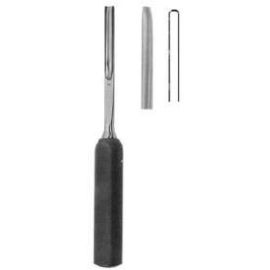 Bone Gouge with Fiber Handle – 20 cm Surgical Instrument, Available in Straight and Curved Profiles with Blade Widths from 5 mm to 25 mm