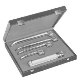 Comprehensive Laryngoscope Set with 5 Stainless Steel Blades for Adult and Pediatric Use
