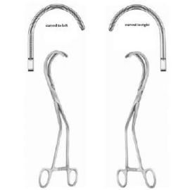 Weber Aortic Clamp, Left/Right Curved, 26 cm – Atraumatic Stainless Steel Surgical Instrument