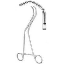 Dietrich Auricle Clamp, Angled Atraumatic Jaws, 8 cm – Stainless Steel Cardiovascular Surgical Instrument