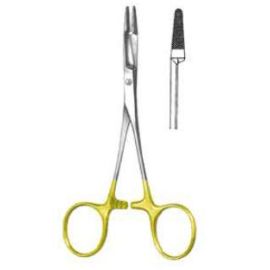 Olsen-Hegar Needle Holder 6 to 7 inches with Tungsten Carbide Tips and Integrated Scissors – Precision Surgical Instrument