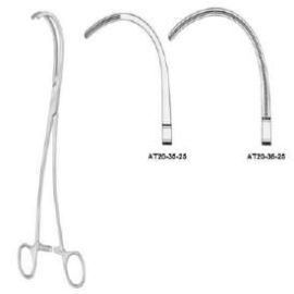 DeBakey Aortic Aneurysm Clamp, Acutely Curved Atraumatic Jaws, 25 cm – Stainless Steel Cardiovascular Surgical Instrument