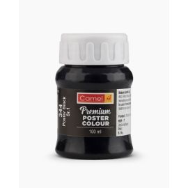 Camlin Premium Poster Colour - Poster Black (Shade 344), 100ml