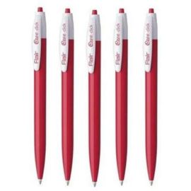 Flair Ezee Click Ball Pen Red (Pack of 5)