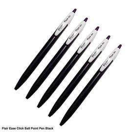 Flair Ezee Click Ball Pen Black (Pack of 5)