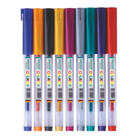 Hauser Creator Glitter Gel Pen Set – 10 Vibrant Colors with Ergonomic Grip