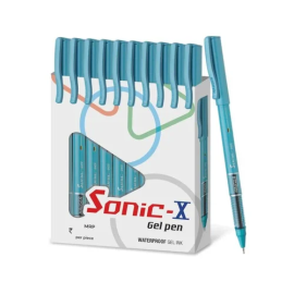 : Hauser Sonic X Gel Pen Card Pack – 10 Refillable Fine Tip Pens with Waterproof Ink