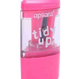 Apsara Tidy Sharpener and Eraser Combo,Integrated Shavings Container, Non-Dust Eraser, (3 pcs)