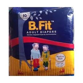  BFit Super Absorbent Adult Diapers – Available in Medium, Large, and Extra Large Sizes, Pack of 10