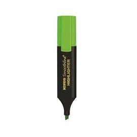 Kores Smoothline Highlighter Pen – Green, Refillable, Chisel Tip, Super Fluorescent Ink