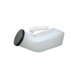 Plastic Male Urine Pot with Lid and Handle - 1000 ml Capacity