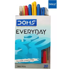 DOMS Everyday DF 0.6mm Blue Ball Pen - Pack of 20