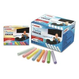 Kores Dustless Color Chalk - Pack of 12 Non-Toxic Vibrant Chalk Sticks (2 pcs)