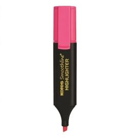 Kores Smoothline Highlighter Pen – Pink, Refillable, Chisel Tip, Super Fluorescent Ink